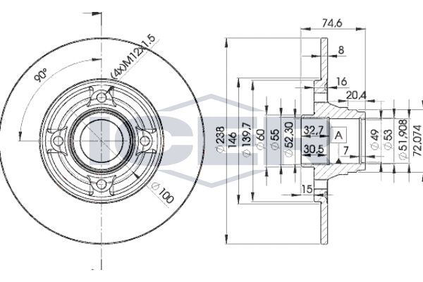 Stabdžių diskas ICER 78BD5006-1