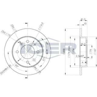 Stabdžių diskas ICER 78BD5020-2