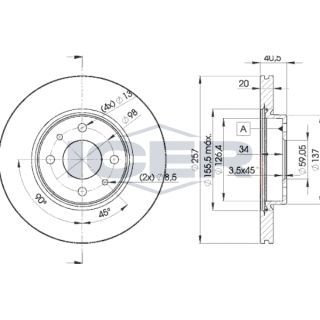 Stabdžių diskas ICER 78BD5056-2