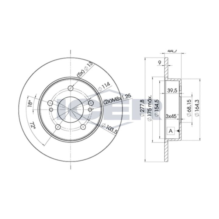 Stabdžių diskas ICER 78BD5059-2