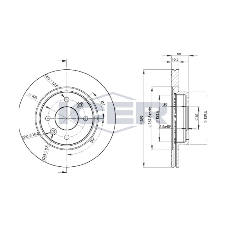 Stabdžių diskas ICER 78BD5081-2