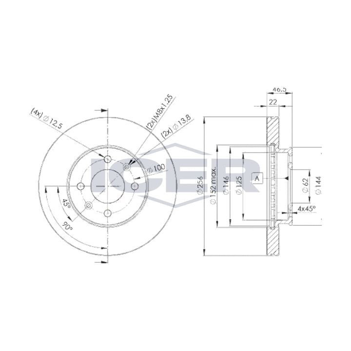 Stabdžių diskas ICER 78BD5101-2