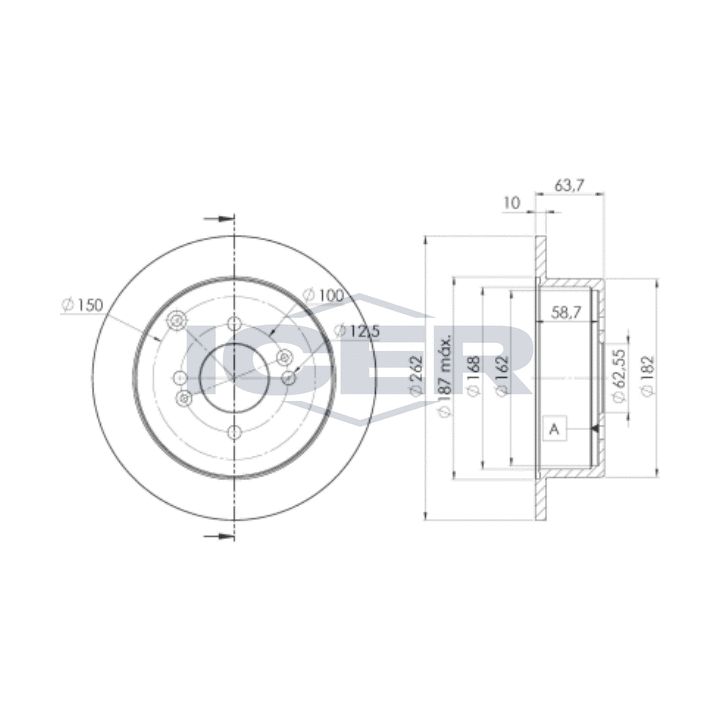 Stabdžių diskas ICER 78BD5102-2