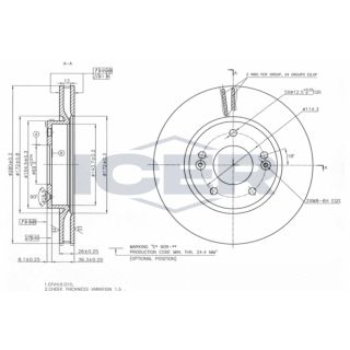 Stabdžių diskas ICER 78BD5158-2