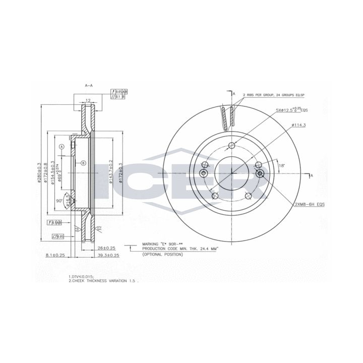 Stabdžių diskas ICER 78BD5158-2