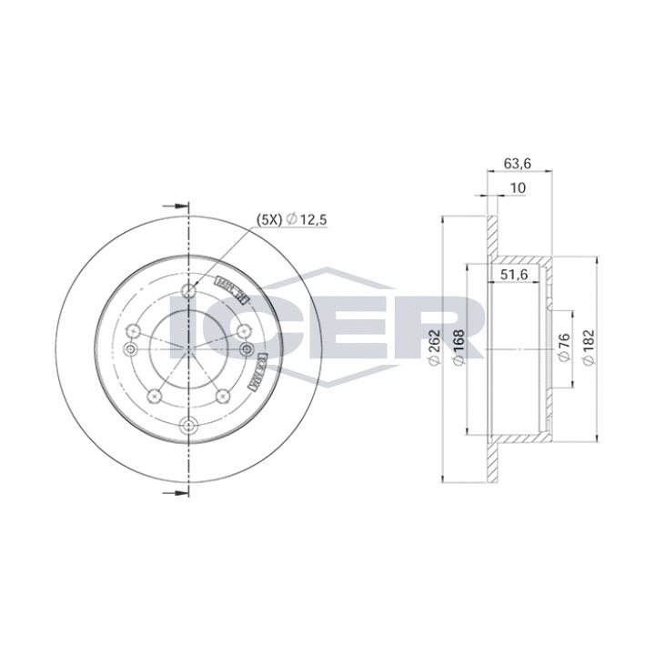 Stabdžių diskas ICER 78BD5169-2
