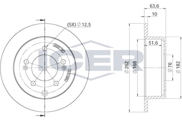 Stabdžių diskas ICER 78BD5169-2