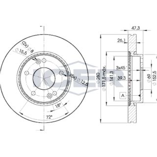 Stabdžių diskas ICER 78BD5171-2