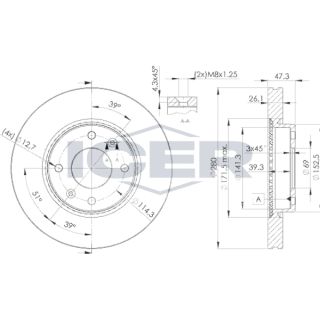 Stabdžių diskas ICER 78BD5172-2