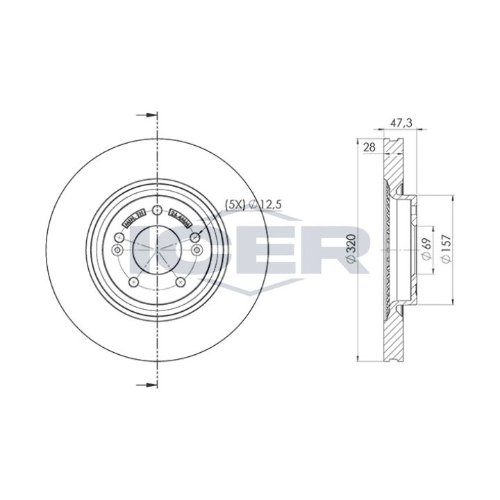 Stabdžių diskas ICER 78BD5271-2