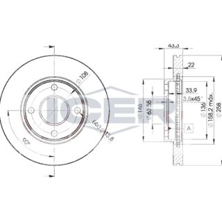 Stabdžių diskas ICER 78BD5344-2