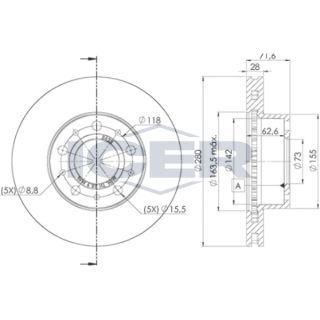 Stabdžių diskas ICER 78BD5622-2