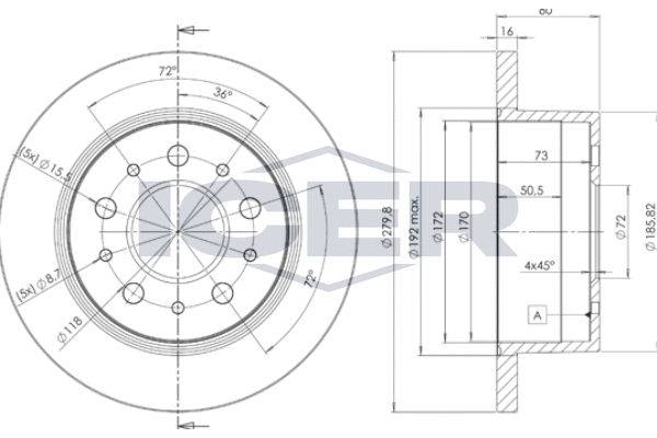 Stabdžių diskas ICER 78BD5623-1