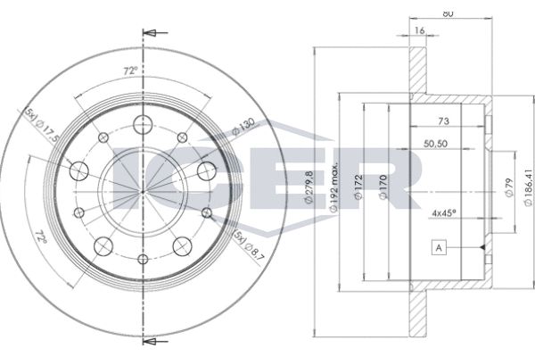 Stabdžių diskas ICER 78BD5625-1