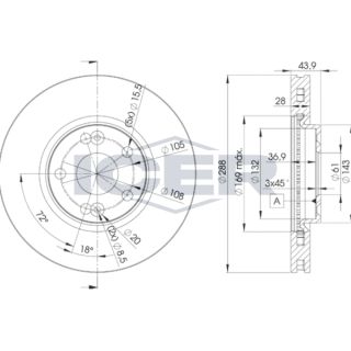 Stabdžių diskas ICER 78BD6029-2