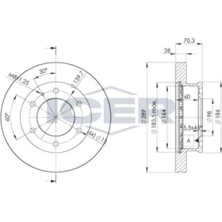 Stabdžių diskas ICER 78BD6032-2