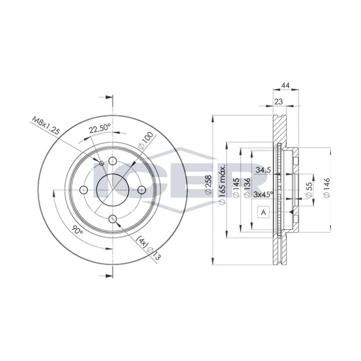 Stabdžių diskas ICER 78BD6036-2
