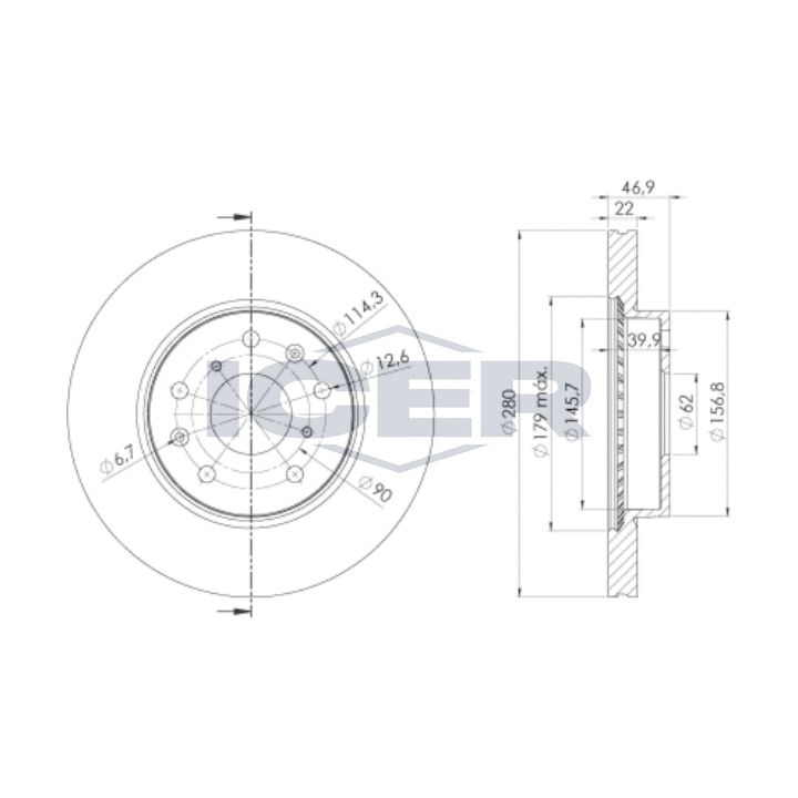 Stabdžių diskas ICER 78BD6041-2