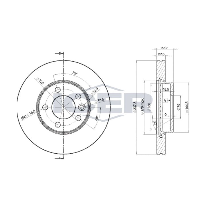 Stabdžių diskas ICER 78BD6153-2