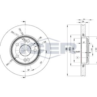 Stabdžių diskas ICER 78BD6198-2