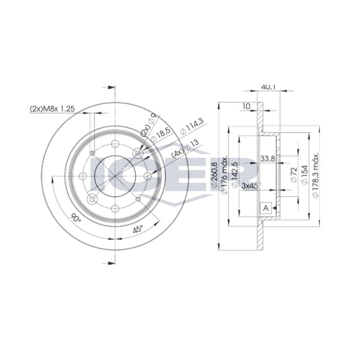 Stabdžių diskas ICER 78BD6251-2