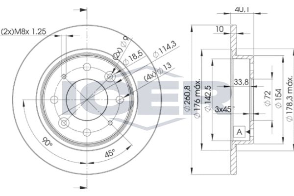 Stabdžių diskas ICER 78BD6251-2