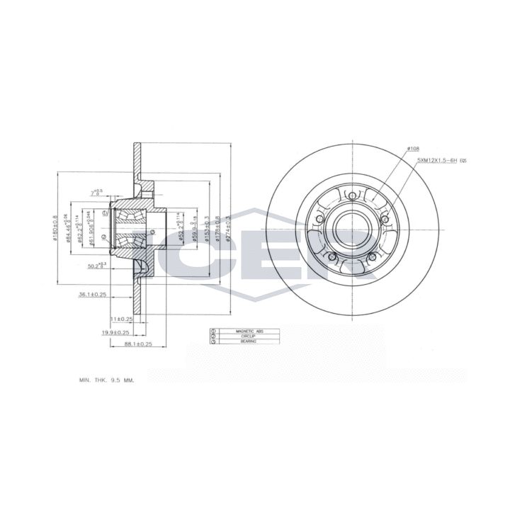 Stabdžių diskas ICER 78BD6327-1