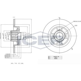 Stabdžių diskas ICER 78BD6329-1