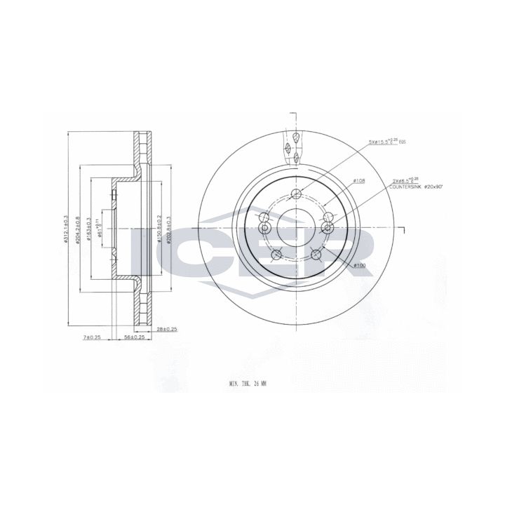 Stabdžių diskas ICER 78BD6573-2