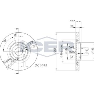 Stabdžių diskas ICER 78BD6673-2