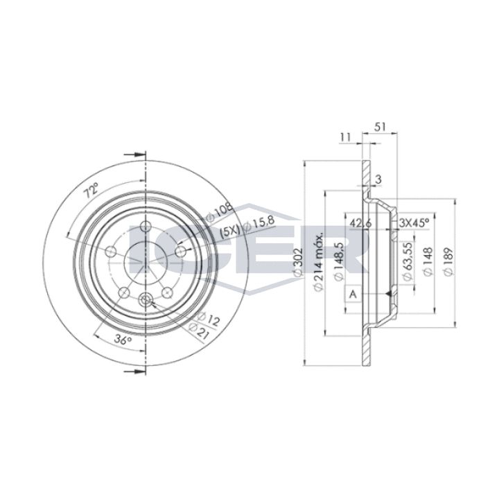 Stabdžių diskas ICER 78BD6769-2