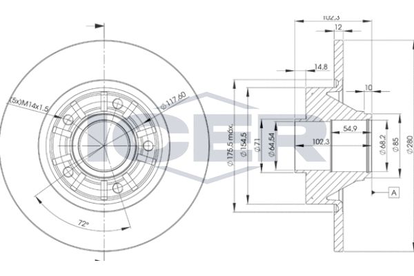 Stabdžių diskas ICER 78BD6846-1