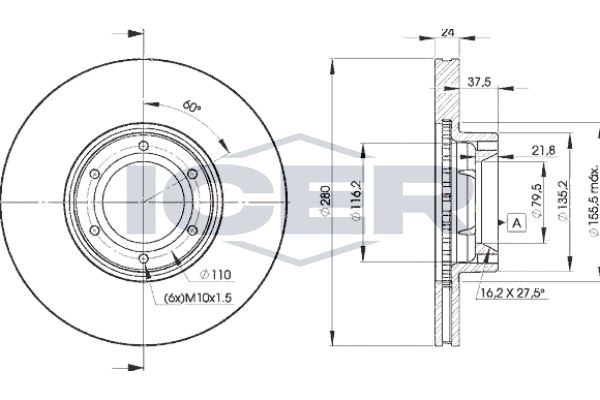 Stabdžių diskas ICER 78BD6847-2