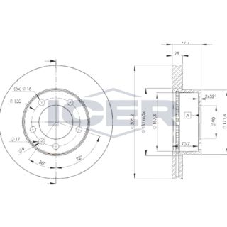 Stabdžių diskas ICER 78BD6848-1