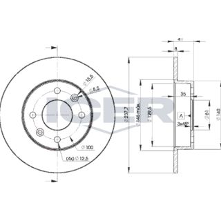Stabdžių diskas ICER 78BD6947-2