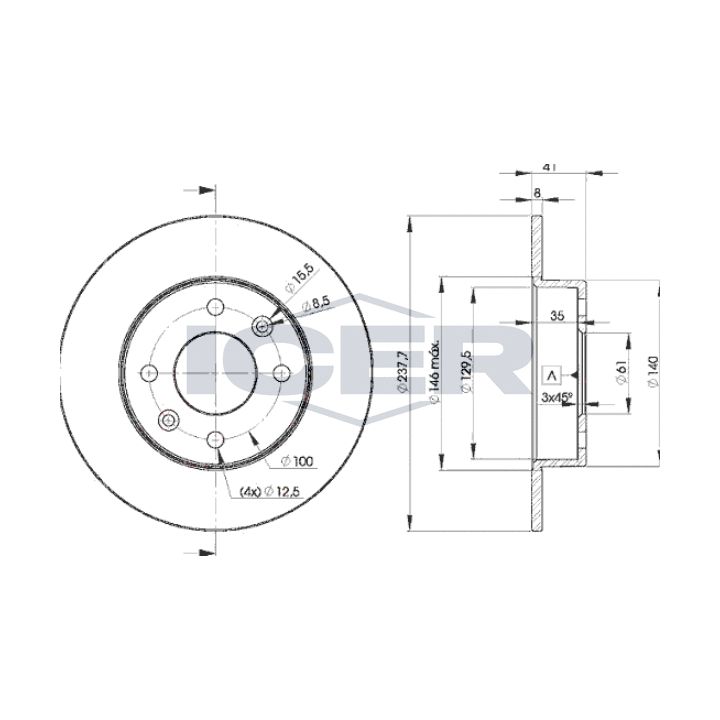 Stabdžių diskas ICER 78BD6947-2