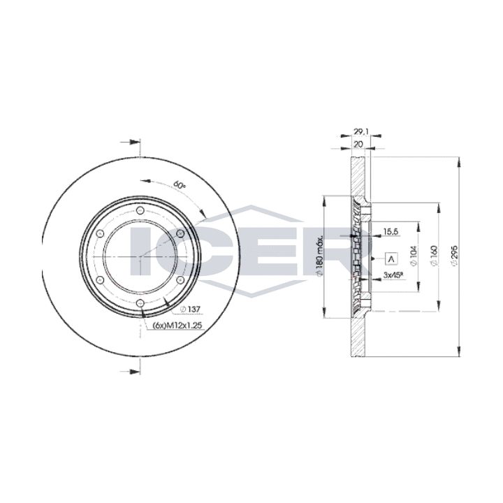 Stabdžių diskas ICER 78BD7000-2
