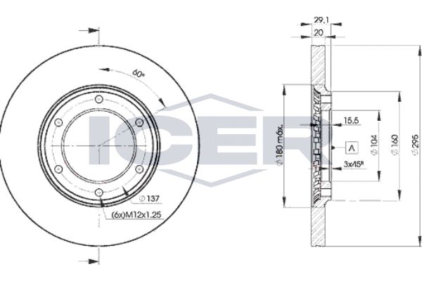 Stabdžių diskas ICER 78BD7000-2