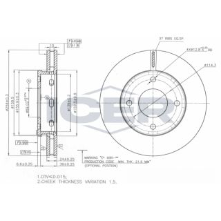Stabdžių diskas ICER 78BD7036-2