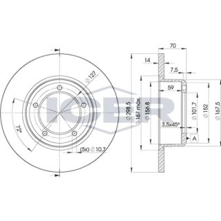 Stabdžių diskas ICER 78BD7329-2