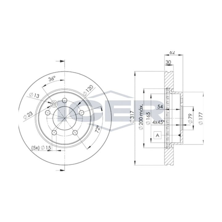 Stabdžių diskas ICER 78BD7360-2
