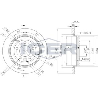 Stabdžių diskas ICER 78BD7361-2