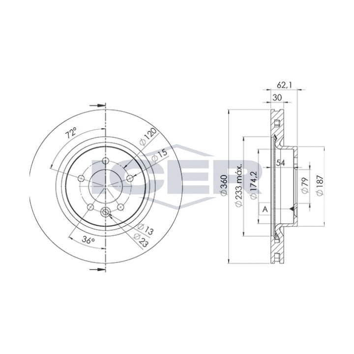 Stabdžių diskas ICER 78BD7364-2