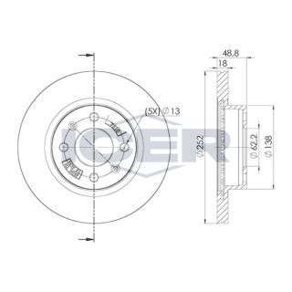 Stabdžių diskas ICER 78BD7510-2