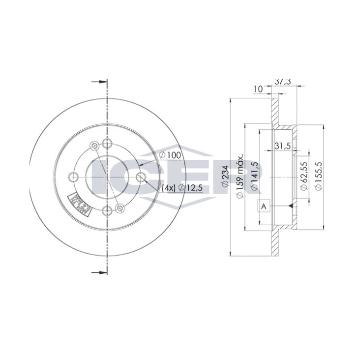 Stabdžių diskas ICER 78BD7520-2
