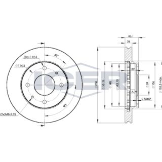 Stabdžių diskas ICER 78BD7639-2