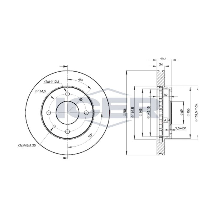 Stabdžių diskas ICER 78BD7639-2