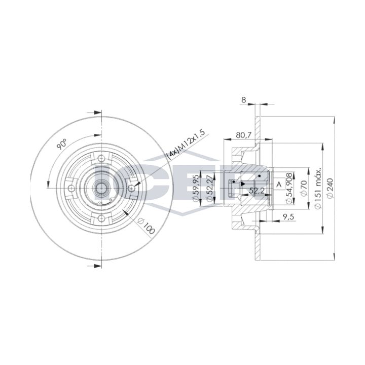 Stabdžių diskas ICER 78BD7823-1