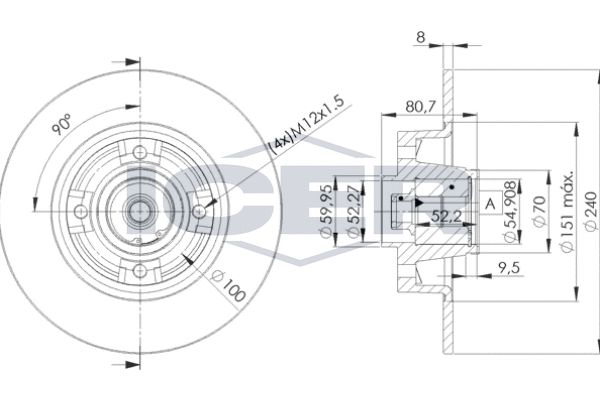 Stabdžių diskas ICER 78BD7823-1