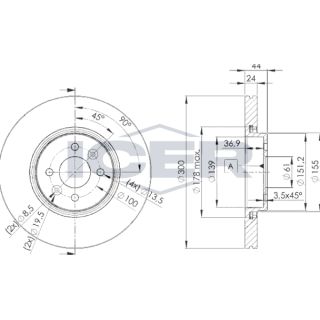 Stabdžių diskas ICER 78BD7897-2